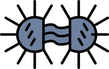 Neisseria Gonorrhoeae Vektör Simgesi Beyaz Arkaplanda İzole Edildi  