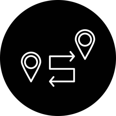 konum haritası gezinme simgesi ana hat biçiminde 