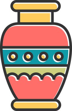 Vazo. Web simgesi basit illüstrasyon