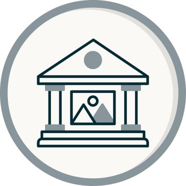 Müze. Web simgesi basit tasarım