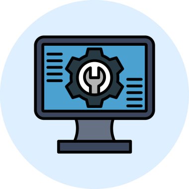 Simge ve vektör illüstrasyonunu kurması kolay