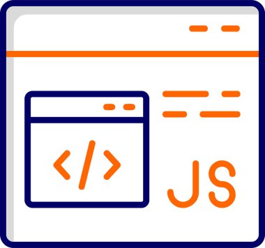 Js Dosya Web simgesi vektör illüstrasyonu