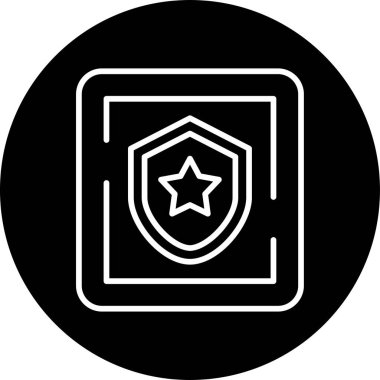 Polis İstasyonu Simgesi vektör illüstrasyonu