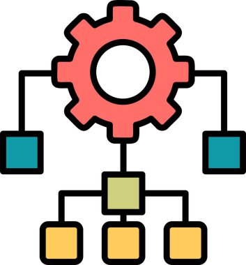 Organizasyon. Web simgesi basit illüstrasyon