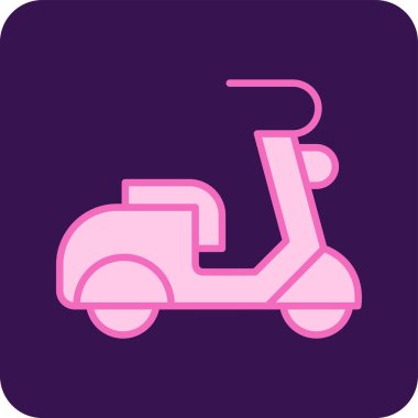 scooter simgesi vektör illüstrasyonu 