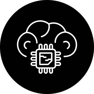 Beyin Simgesi Basit Vektör İllüstrasyonu 