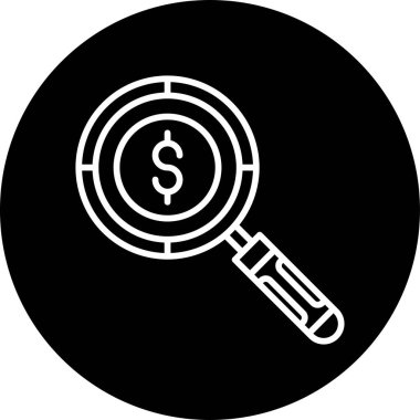 Para arama kavramını gösteren basit ve canlı bir soyut vektör.