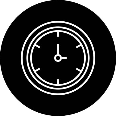 Saat web simgesi, vektör illüstrasyonu