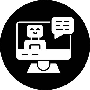 robot. Web simgesi basit illüstrasyon 