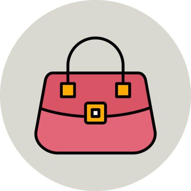 el çantası simgesi vektör illüstrasyonu 