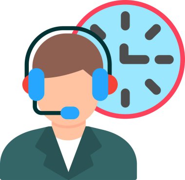 operatör düz simge, vektör, illüstrasyon