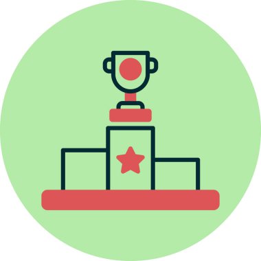 Ödül kupası ikonu vektör illüstrasyon tasarımı