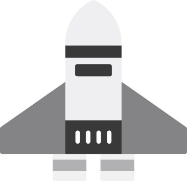 roket ikonu vektör illüstrasyonu 