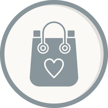 alışveriş çantası web simgesi, vektör çizim