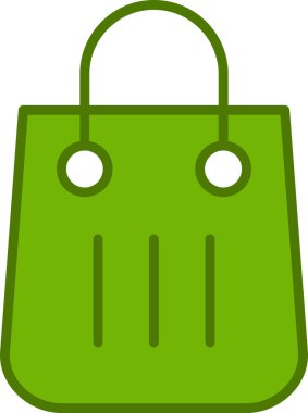 Alışveriş poşeti ikon vektör illüstrasyonu