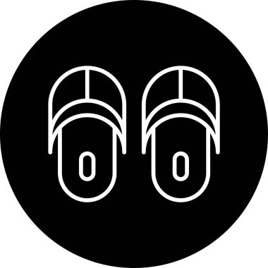 Terlikler web simgesi, basit vektör illüstrasyonu