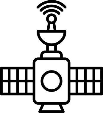 Uydu anten simge vektör çizim 