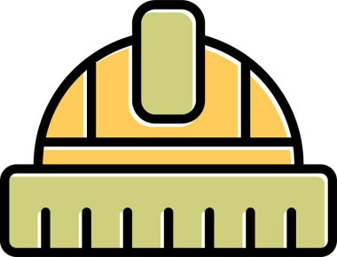 İnşaat miğferi ikon vektör illüstrasyonu