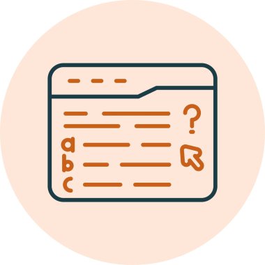 Belge simgesi, vektör illüstrasyonu basit tasarımı test et