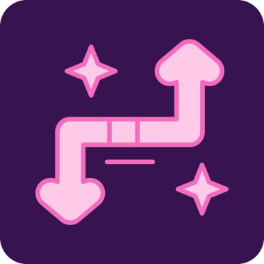 Basit ok simgesi vektör illüstrasyonu