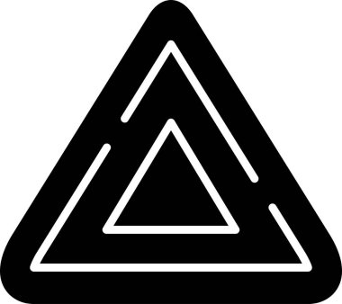 Tehlike işareti simgesi, basit vektör illüstrasyonu 