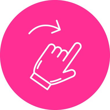 El simgesini kaydır. vektör illüstrasyonu