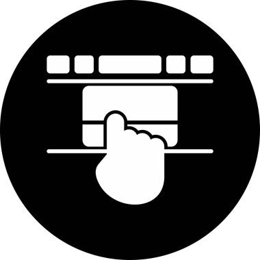 Touchpad simge vektör illüstrasyon tasarımı ile el