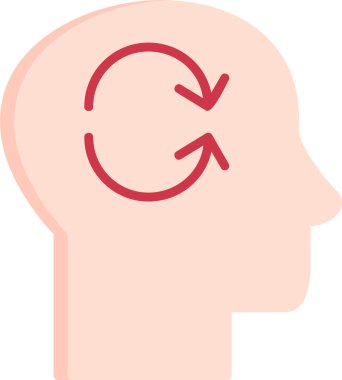 Beyin Bilinci simgesi, vektör illüstrasyonu  