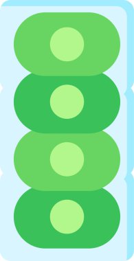 Modern düz stil diatom simgesi, bilim için bir vektör grafiği.