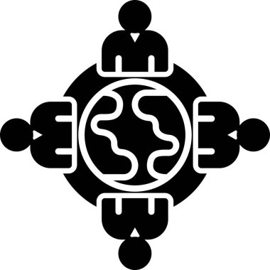 küresel ağ. Web simgesi basit illüstrasyon