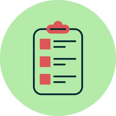 Liste. Web simgesi basit illüstrasyon 