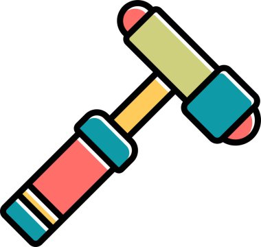 Çekiç ağı simgesi, basit vektör illüstrasyonu 