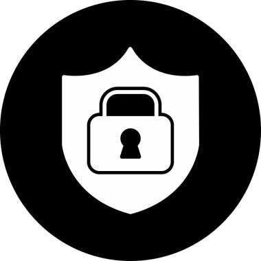 güvenlik simgesi vektör illüstrasyonu  