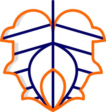 Canavar yaprağı ikon vektör illüstrasyonu