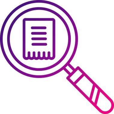 Soyut bir web arama fikrini tasvir eden basit bir vektör simgesi.