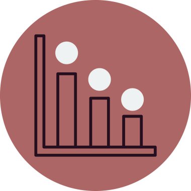 Histogram. Web simgesi basit illüstrasyon