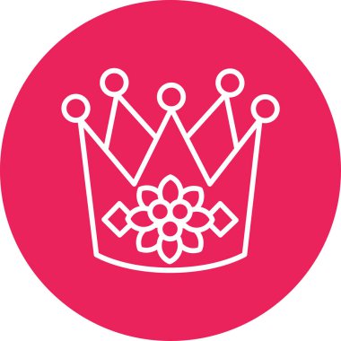 Taç. Web simgesi basit illüstrasyon 