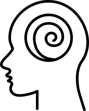 Halüsinasyon ağ ikonu vektör illüstrasyonu