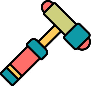 Çekiç ağı simgesi, basit vektör illüstrasyonu 