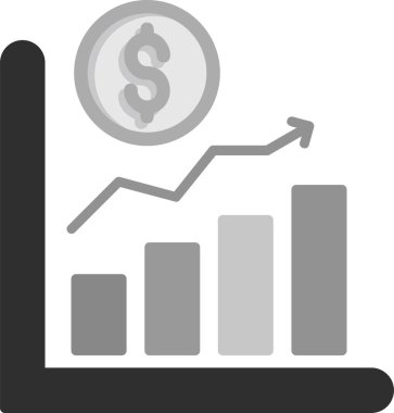 işletme büyüme grafiği vektör simgesi