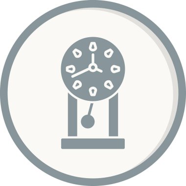 Saat web simgesi, vektör illüstrasyonu