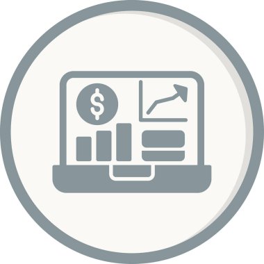 Kârlı bar tablosu vektör simgesi. 