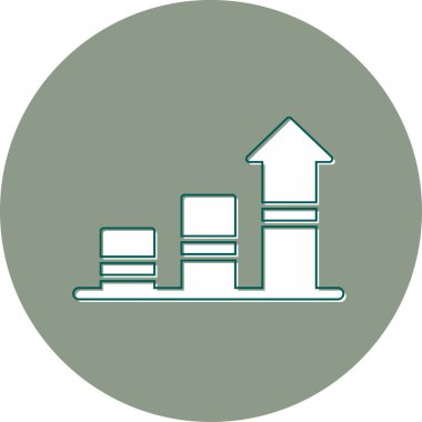 Büyüyor. Web simgesi vektör illüstrasyonu