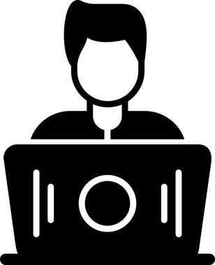 Çalışan ağ simgesi vektör illüstrasyonu