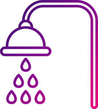 Duş. Web simgesi vektör illüstrasyonu