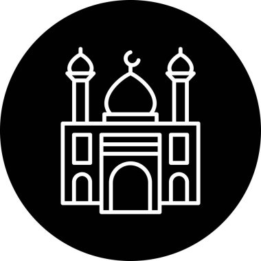 Cami inşaatının çizgisel görüntüsü