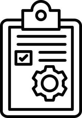 Deneme listesi düz simge, iş, vektör,