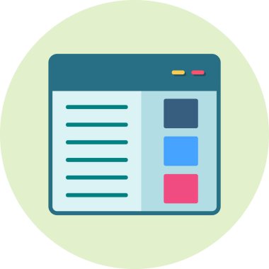 Ağ. Web simgesi basit illüstrasyon