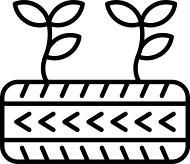 Lastik izi simgesi, vektör çizimi basit tasarım