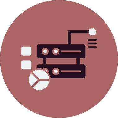 veritabanı simgesi, vektör illüstrasyonu basit tasarım